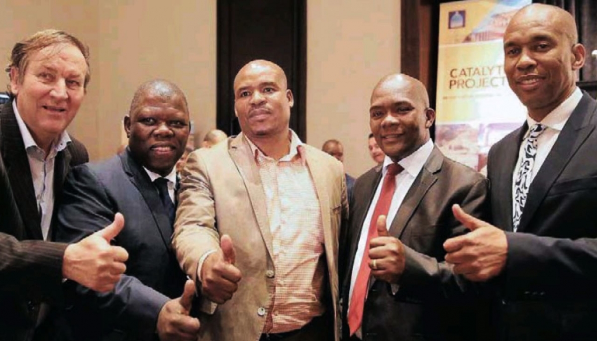 From left: Andrzej Kiepiela, a marketing consultant, Sbu Sithole, city manager, Stanley Xulu, eThekwini chief whip, James Nxumalo, eThekwini mayor, and Moses Thembe, co-chairman of KZN Growth coalition.